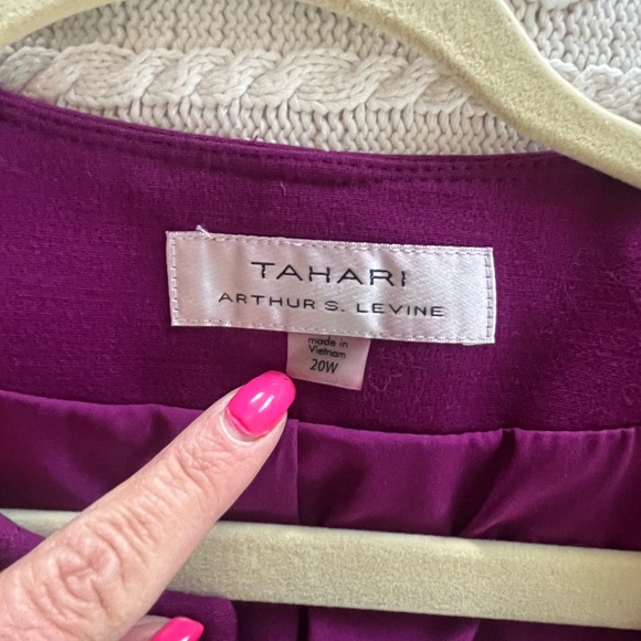Tahari Arthur S Levine Designer Open Blazer Jacket Plum Women's Size 20W - Picture 15 of 15